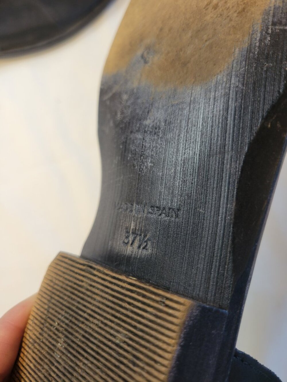 Free People Black Leather Slide Sandals Made in Spain Women's EU 37.5 US 7.5 - Picture 11 of 13